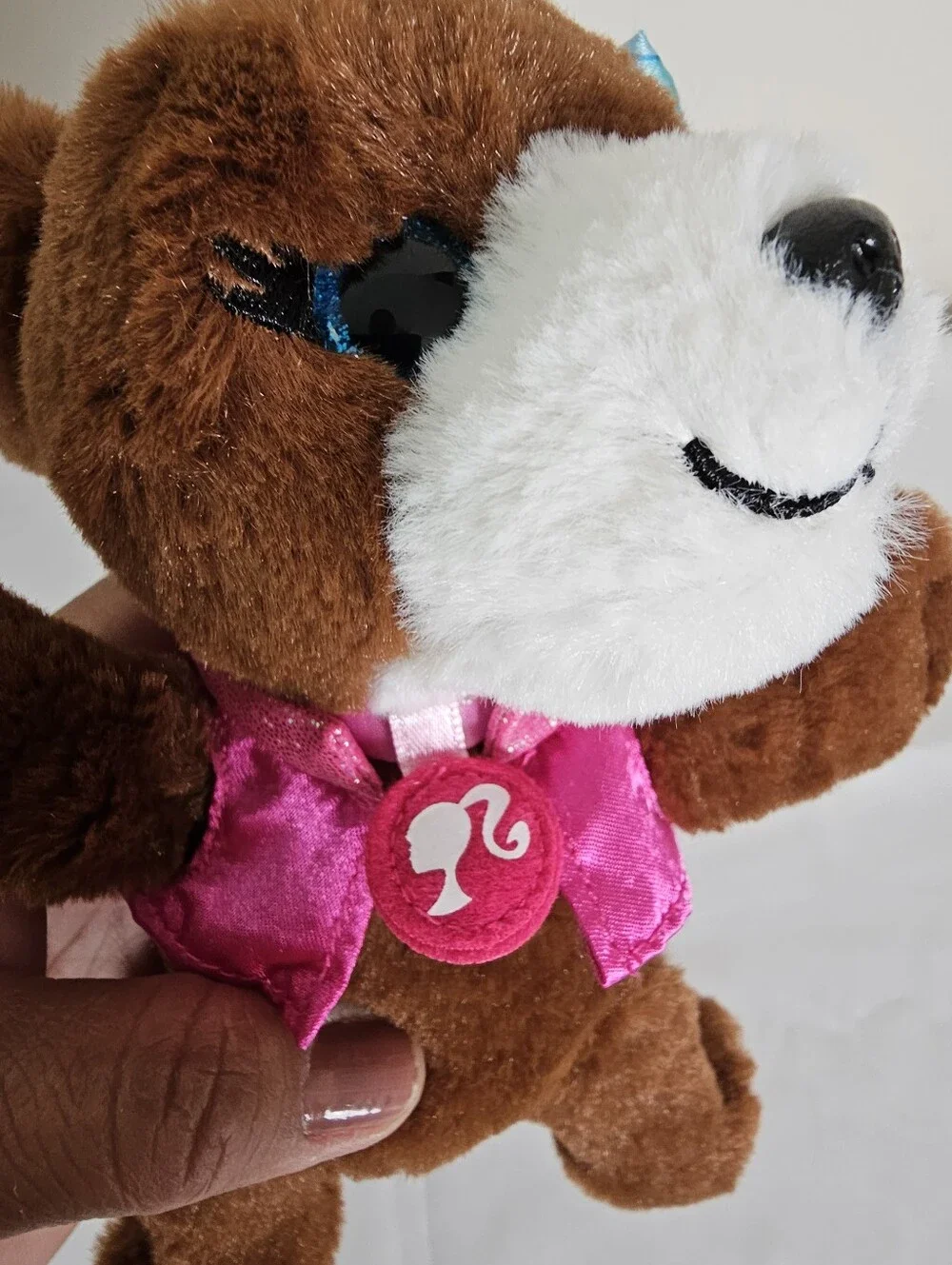 Barbie Great Puppy Adventure Puppy Plush Stuffed Animal Brown Pink Jacket